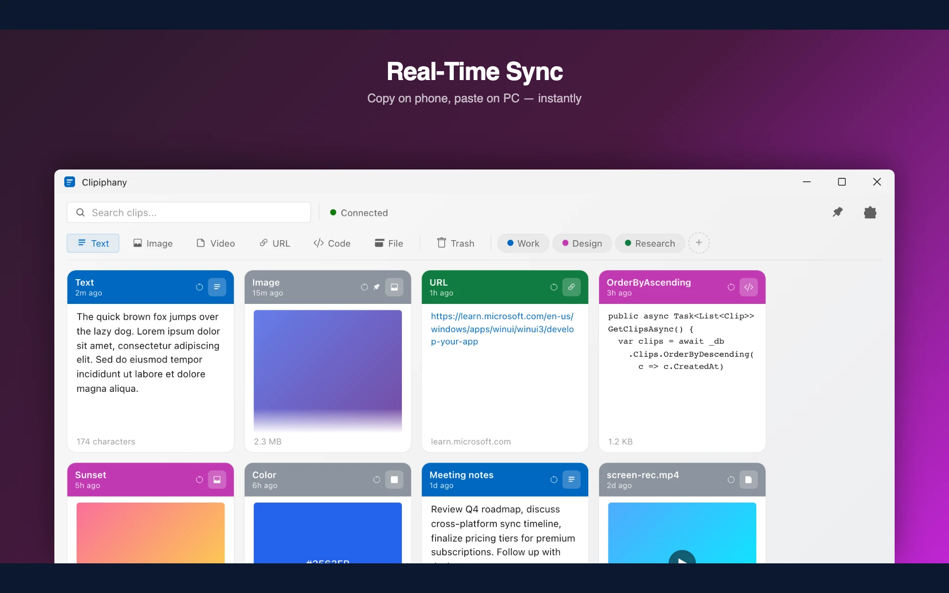 Real-time sync on Windows
