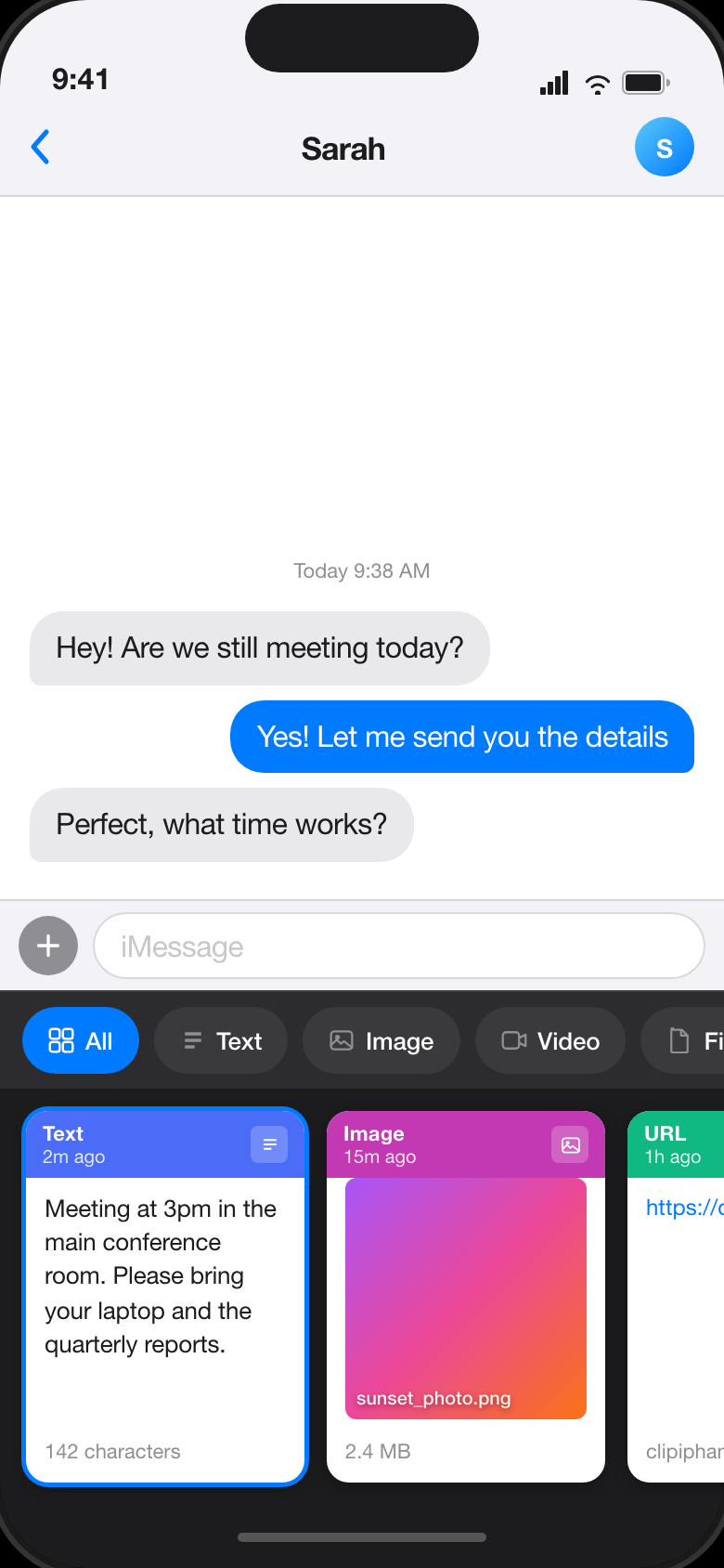 Keyboard extension on iOS
