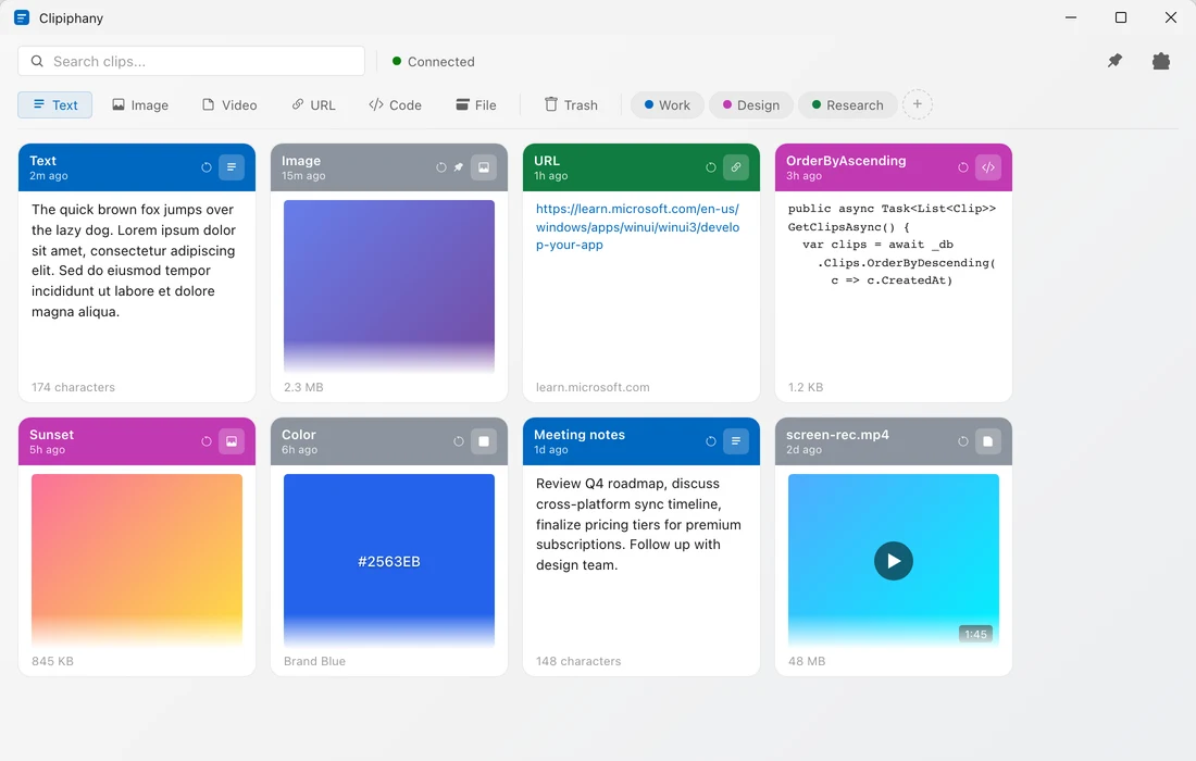 Clipboard on Windows